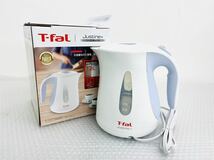 I♪ 未使用 美品 T-fal ティファール 電気ケトル KO4904JP ジャスティン プラス スカイブルー 1.2L _画像1