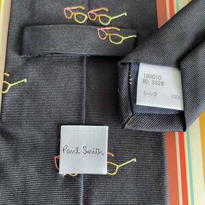 Paul Smith（ポールスミス） 黒メガネ眼鏡柄ネクタイ