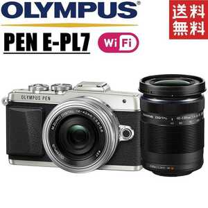 オリンパス OLYMPUS PEN E-PL7 ダブルレンズキット ブラック ミラーレス 一眼レフ 中古