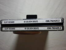 『Cliff Richard/40 Golden Greats(1977)』(1989年再発盤,EMI CDS 792425 2,EU盤,2CD,全40曲収録,Livin' Doll,Summer Holiday)_画像7
