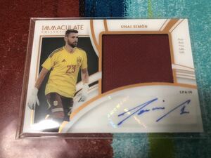 33/99 ウナイシモン PANINI IMMACULATE COLLECTION SOCCER PREMIUM SWATCH AUTOGRAPHS 直筆サイン スペイン代表