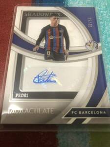 35/40 ペドリ PANINI IMMACULATE COLLECTION SOCCER SHADOWBOX BARCELONA PEDRI 直筆サイン バルセロナ