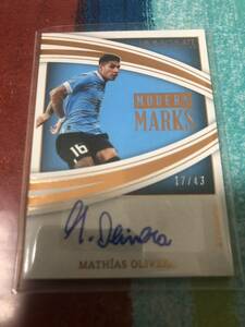 17/43 マティアスオリベラ PANINI IMMACULATE COLLECTION SOCCER MODERN MARKS URUGUAY MATHIAS OLIVERA 直筆サイン ウルグアイ代表