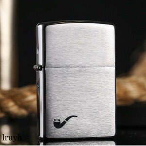 ZIPPO(ジッポー) シルバー パイプライター PIPE LIGHTER 真鍮 シンプル おしゃれ 風防付き MADE IN USA 永久保証