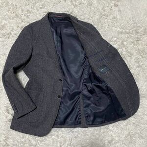 1円 Lサイズ相当 美品 male&co メイル&コー テーラードジャケット Moon ヘリンボーン ツイードジャケット グレンチェック メンズ チェック