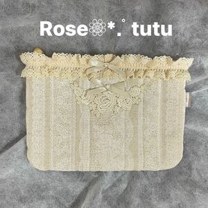 〈手作り〉Rose*.ﾟtutu★ポーチ★化粧ポーチ★小物入れ★レース★薔薇