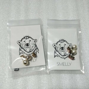  new goods 2 piece set SMELLY earrings Urban Research sme Lee accessory new goods URBAN RESEARCH reversible topaz biju- pink 