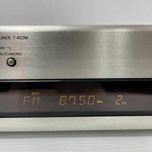 ONKYO オンキョー T-422M FM AM ステレオチューナー ACCUCLOCK 通電確認のみジャンク品の画像3