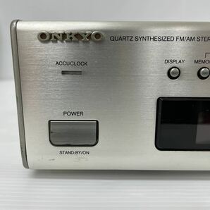 ONKYO オンキョー T-422M FM AM ステレオチューナー ACCUCLOCK 通電確認のみジャンク品の画像2