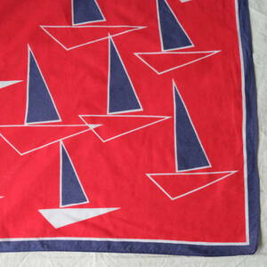 [ Europe Vintage ] cotton yacht pattern bandana / red navy white red navy blue white series / France Work marine 