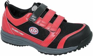 [STP/ mesh Work shoes ]*MESH WORK SHOES velcro type / red 29cm* sneakers type light weight safety shoes JSAA A kind acquisition 