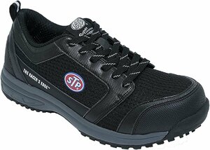 [STP/ mesh Work shoes ]*MESH WORK SHOES cord (himo) type / black 25cm* sneakers type light weight safety shoes JSAA A kind acquisition 