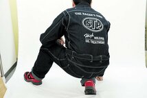 【STP/ワークウエア】★カバーオール デニム★3Lサイズ：適応身長180cm～185cm (ウエスト117cm) 肩幅47.5cm/股下84cm/袖丈63.5cm_画像7