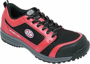 [STP/ mesh Work shoes ]*MESH WORK SHOES cord (himo) type / red 25cm* sneakers type light weight safety shoes JSAA A kind acquisition 