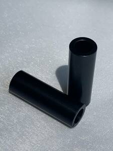 [ aluminium, black anodized aluminum processing ] inside diameter 6mm× outer diameter 10mm× thickness 30mm× 2 aluminium color! bike parts!M6 bolt .! rod end .!