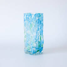 クラフト ガラス フラワーベース 花瓶 花器 アート デザイン インテリア ビンテージ_画像1
