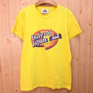 ◎希少！インディジャパン300 ツインリンクもてぎ◆半袖 Tシャツ ユニフォーム グッズ 車 レース◆黄 Mサイズ◆A2431