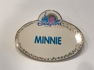 * festival TDR40 anniversary!US Disney Land cast limitation name tag pin minnie MINNIE*