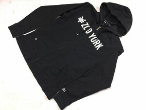 ズーヨーク ZOO YORK ストリート スケートボード ヒップホップ hiphop ジップアップ スウェット パーカー メンズ L 黒