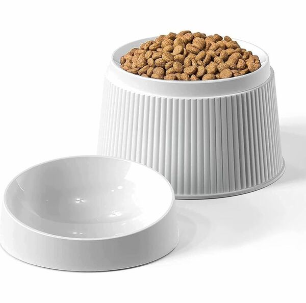 ペット フードボウル 猫 食器 えさ入れ 皿 滑り止め 犬 フードボウル 食べやすい ご飯 皿 対応 小型犬猫 ペット用 メラミン素材