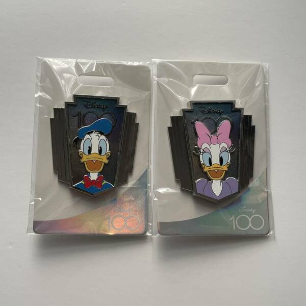 【未開封】D23 D100 ピンバッジ ドナルド＆デイジー LE300 【送料無料・匿名配送】DestinationD23 2023 disneypins Disney ディズニー