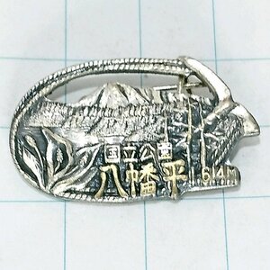 送料無料)八幡平 ご当地 観光地 登山 山登り 旅行 記念 山バッジ ピンバッジ PINS ピンズ A19228