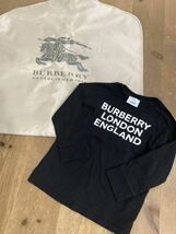 【春秋】BURBERRYLONDONENGLAND バーバリーロンドンイングランド キッズ 4Y104 長袖Tシャツ 長袖カットソー ロゴ ブラック_画像1