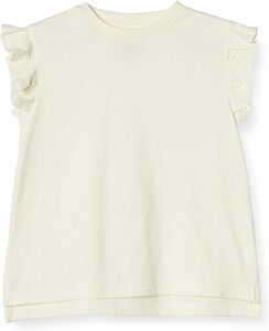 【130cm】 LOOK by BEAMS mini フリル Tシャツ カットソー ノースリーブ 夏物 白 ルック バイ ビームスミニ 女の子 送料無料 匿名配送