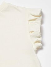 【110cm】 LOOK by BEAMS mini フリル Tシャツ カットソー ノースリーブ 夏物 白 ルック バイ ビームスミニ 女の子 送料無料 匿名配送_画像2