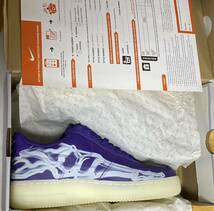 国内正規!!NIKE AIR FORCE 1 07 SKELETON QS 27cm CU8067-500 パープル★ナイキdunkスケルトンpurpleエアーJordanフォース/エアフォース_画像10