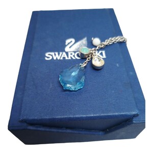 ★箱付き★ スワロフスキー　SWAROVSKI 箱付き ネックレス　necklace　チョーカー　ブルー　クリスタル