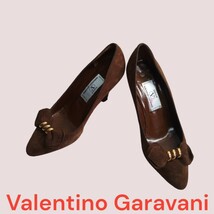 ★人気★ Valentino Garavani ヴァレンティノ ガラヴァーニ イタリア製 パンプス ダークブラウン ハイヒール_画像1