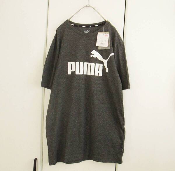 新品 ☆ PUMA プーマ メンズＳ ☆ 半袖 Tシャツ ビックロゴ グレー