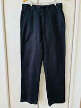 H5168cL Dickies ディッキーズ サイズ33×34 (M～L位) ワークパンツ チノパンツ ブラック 黒 メンズ USED 古着 カジュアル ストリート 定番_画像1