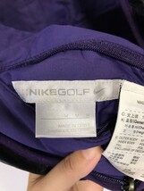 H5292dL NIKE GOLF ナイキ ゴルフ サイズM リバーシブル ジップアップ ナイロンジャケット ジャンパー ブルゾン パープル×ブラック_画像9