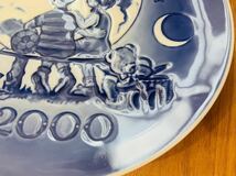 【美品】ROYAL COPENHAGEN ロイヤルコペンハーゲンイヤープレート Millennium Plate ミレニアムプレート 2000年 飾り皿_画像8