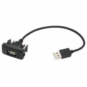 トヨタBタイプ ハイエースバン TRH/KDH200系 H16.8～現在 USB接続通信パネル USB1ポート 埋め込み 増設USBケーブル 2.1A 12V