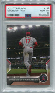 2021 Topps NOW 137 大谷翔平 ベース PSA 10