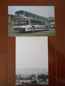  новый товар открытка с видом 2 листов комплект * Kobe город . автобус [ пригородный автобус & туристический автобус ]* Hanshin .. станция ( на данный момент ..klase передний ) капот автобус & порт Piaa 81~2 этаж .