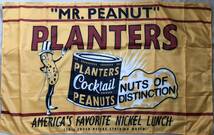PLANTERS ミスターピーナッツ Mr.Peanut タペストリー USA 企業物 販促品 看板 アメリカン雑貨 カリフォルニア 北米 キャラクター USDM_画像1