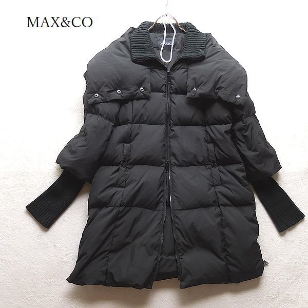 MAX＆Co. ファー付 バイカラーコート マックス＆コー マックスマーラ+