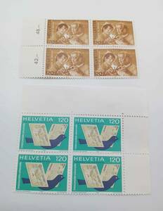 【送料無料!!】 HELVETIA ヘルヴェティア スイス 切手 バラ 8枚 1983年 国際郵便連合用切手 ハト 1975-1983年 労働局用切手 1種 外国切手