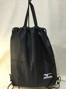 ナップザック 2WAY ミズノ ブラック(黒) 【mizuno】 ナップサック,手提げバッグ,てさげ,鞄,かばん
