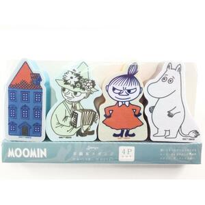 キッチンスポンジ ムーミン MOOMIN 不織布スポンジ 4個セット ギフト 北欧 オカトー 送料250円