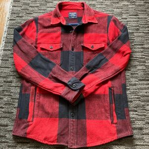Abercrombie & Fitch SHIRT JACKET RED sizeS アバクロンビー&フィッチ　ブロックチェック