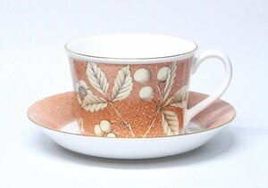 ウェッジウッド WEDGWOOD コーヒーカップ カップ＆ソーサー FRANCES/フランス レッド系 ボーンチャイナ ティー 茶器 食器 1015491