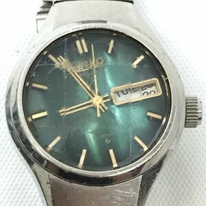 SEIKO セイコー ジョイフル 腕時計 2706-0310 自動巻き アナログ ラウンド カレンダー グリーン シルバー ステンレススチール ヴィンテージ