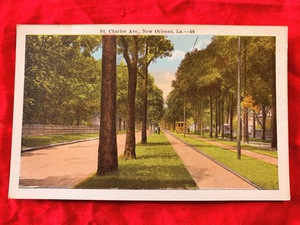 7126/米国Antique絵葉書 ニューオーリンズ セントチャールズアベニュー アメリカ ポストカード