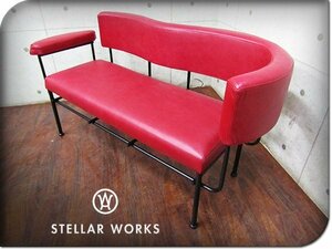 展示品/未使用品/STELLAR WORKS/FLYMEe取扱い/Cotton club Lounge chair Two Seater/Carlo Forcolini/牛革/2人掛けソファ/315,700円ft8565k