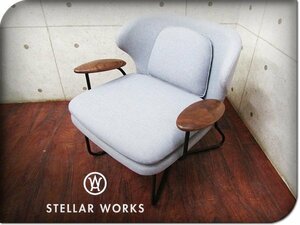  new goods / unused goods /STELLAR WORKS/ high class /FLYMEe/Chillax Lounge Chair/Nic Graham/ walnut material / steel / lounge chair /344300 jpy /ft8522m